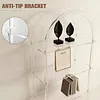 [US Local Warehouse] 5-Tier Acrylic Arched Bookshelf Modern Style Clear Bookcase Open Display Bookshelf for Home Office Living Room Kitchen Bedroom 11.81x23.62x65.35in Easy Assembly