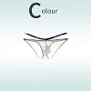 Sexy big pouch side hollow ice silk ultra-thin briefs