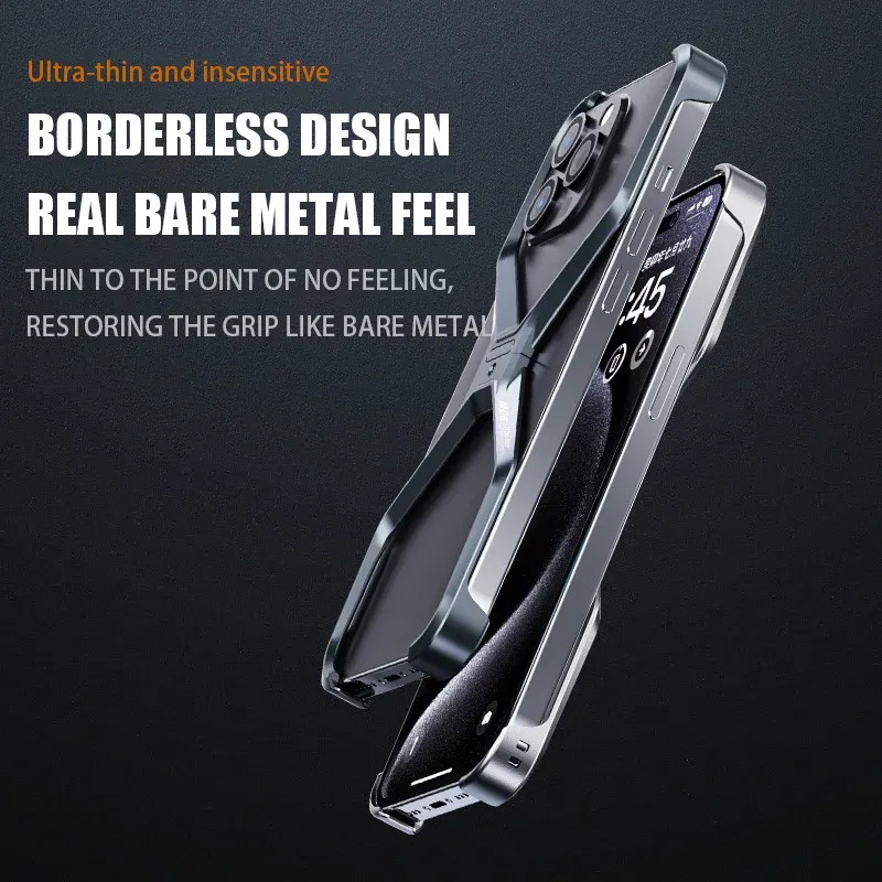 Full metal frameless iPhone protective case