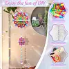 3D Mandala DIY Crystal Prism Teardrop Pendant Hanging Diamond Painting Suncatcher Kit