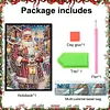 (US Local)Santa Claus A5 Size Diamond Painting Notebook Set with 4Pcs Bookmark Gift