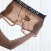 Men's Sheer Boxer Briefs See Through Breathable Ice Silk Boxer Briefs Transparent Elephant Nose Underwear