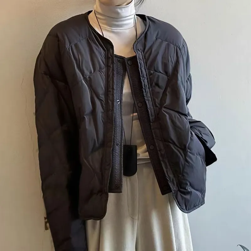 Athvotar Athvotar Gray Plaid Shirt Women 2025 Spring And Autumn New Loose Lazi Folding Shirt Coat Top