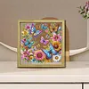 DIY Special Shape Double sided Print Clear Diamond Art Kit Wooden Framed Diamond Painting Kit(21.5x21.5cm)