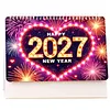 Diamond Painting Flowers 2027 Paper Calendar Monthly Flip Tabletop Calendar Kit