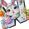 (US Local)PET Double Sided Special Shaped Easter Alphabet DIY Diamond Painting Keychain