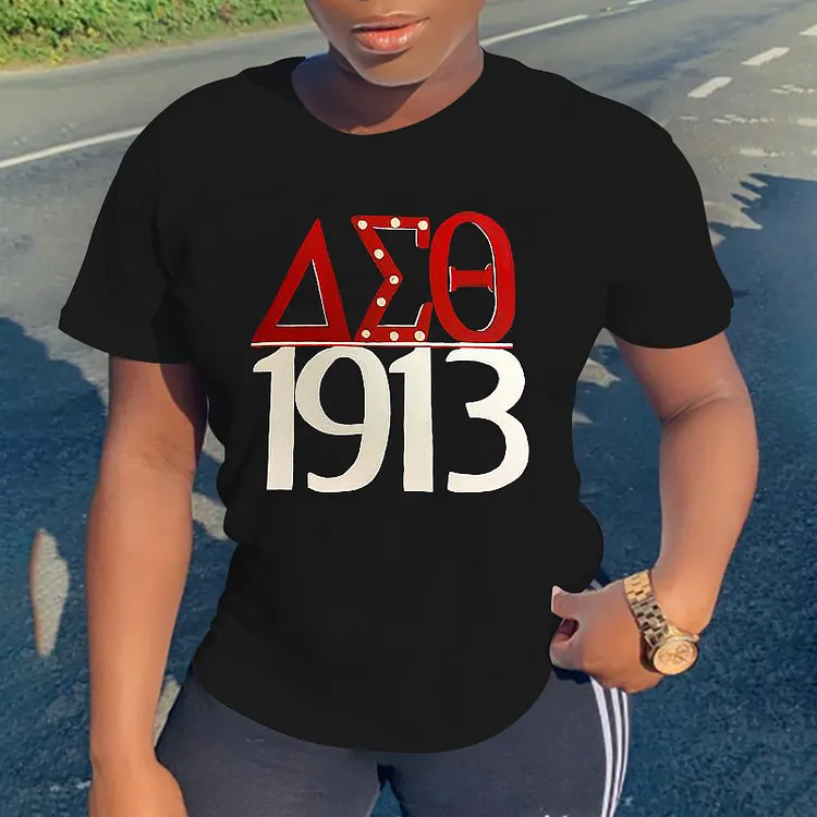 Letter Casual Short Sleeve T-Shirt