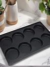 8-Hole Egg Burger Machine Reusable Meat Fryer Plate Bread Mold Pan for Gas Oven
