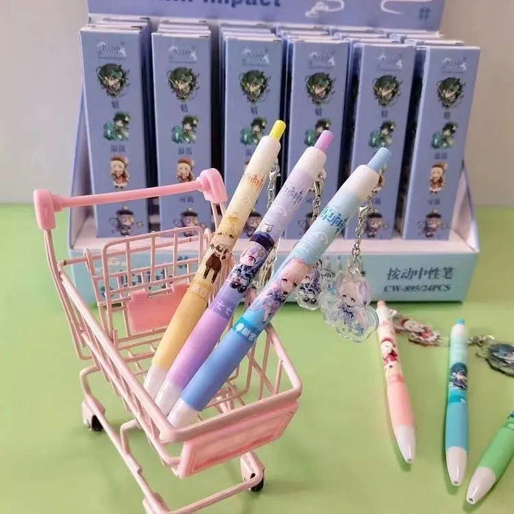 Genshin Toys Genshin Characters Pens with Chain