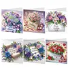 6Pcs Diamond Painting Birthday Theme Greeting Cards Congratulations Cards & Gifts