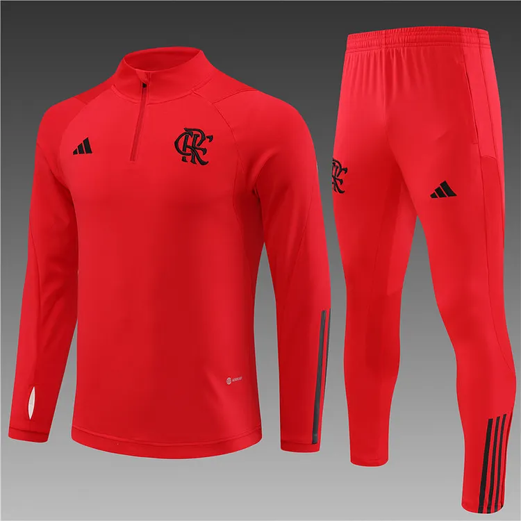 2023-24 Flamengo Red Half-Drawn Training Jersey