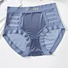 Pearlescent satin paneled mesh briefs