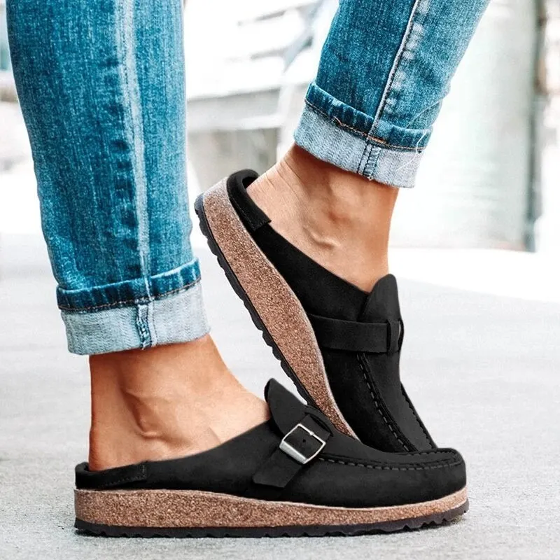 New Women Summer Slippers Spring Sandals Fashion Solid Buckle Women Flats Shoes Casual Beach Ladies Plus Size Summer Sandals
