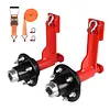 [US Local Warehouse] 2 Set of Shipping Container Wheel 6-Lug Kit with Ratchet Tie Container Wheel Kit 22000LBS Capacity Shipping Containers Axles for Moving 20ft-40ft Empty Containers