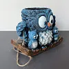Swing Owl Resin Hanging Planter Cute Creative Vase Gift for Women Mother Teacher