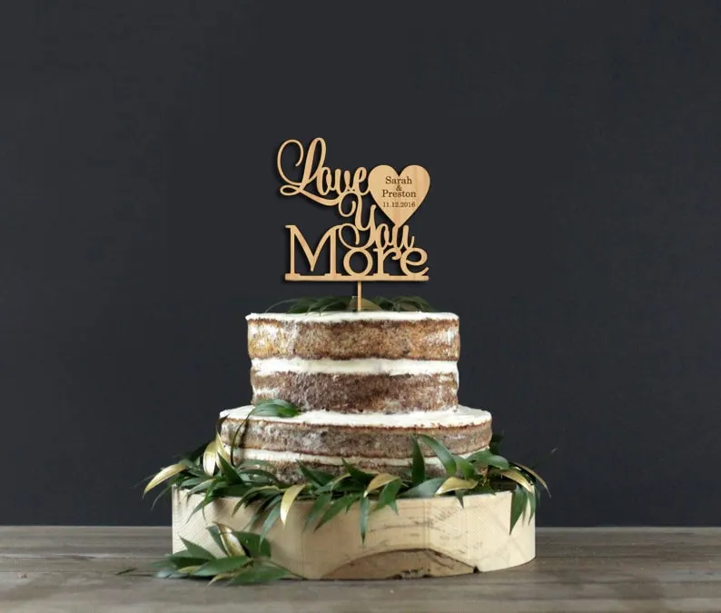 Personalized Cake Topper Decoration For Happy Birthday Party Cake Topper Decor DIY Wood Wedding Cake Mr& Mrs Decorations 515
