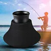 Fishing Rod Butt Cushion Anti-Slip Cushion Cap Fishing Accessories (Black)