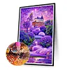 >SALE<Purple Lavender Manor 5D DIY Diamond Painting Kits Full Round Drill Art (A6049)