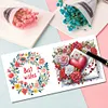 6Pcs Diamond Painting Love Flower Gifts Diamond Painting Greeting Card for Adults Beginners