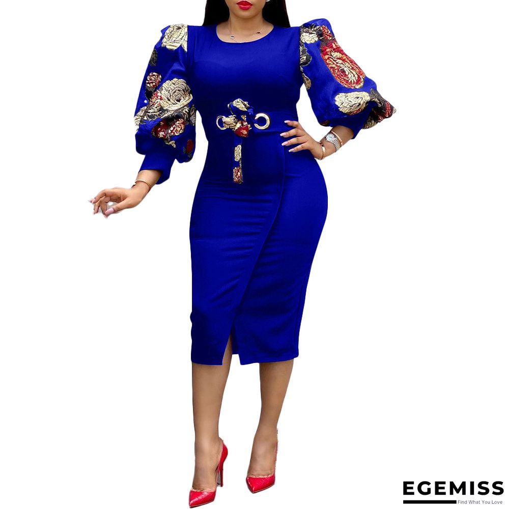Commuter Large Size Printed Dress Black Dresses | EGEMISS