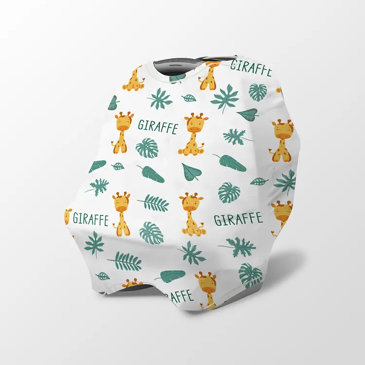Personalized Giraffe Baby Car Seat Canopy| Canopyl185