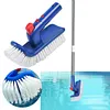 180 Degree Rotating Hand Scrub Brush Curved End Pool Cleaning Brush for Bathroom