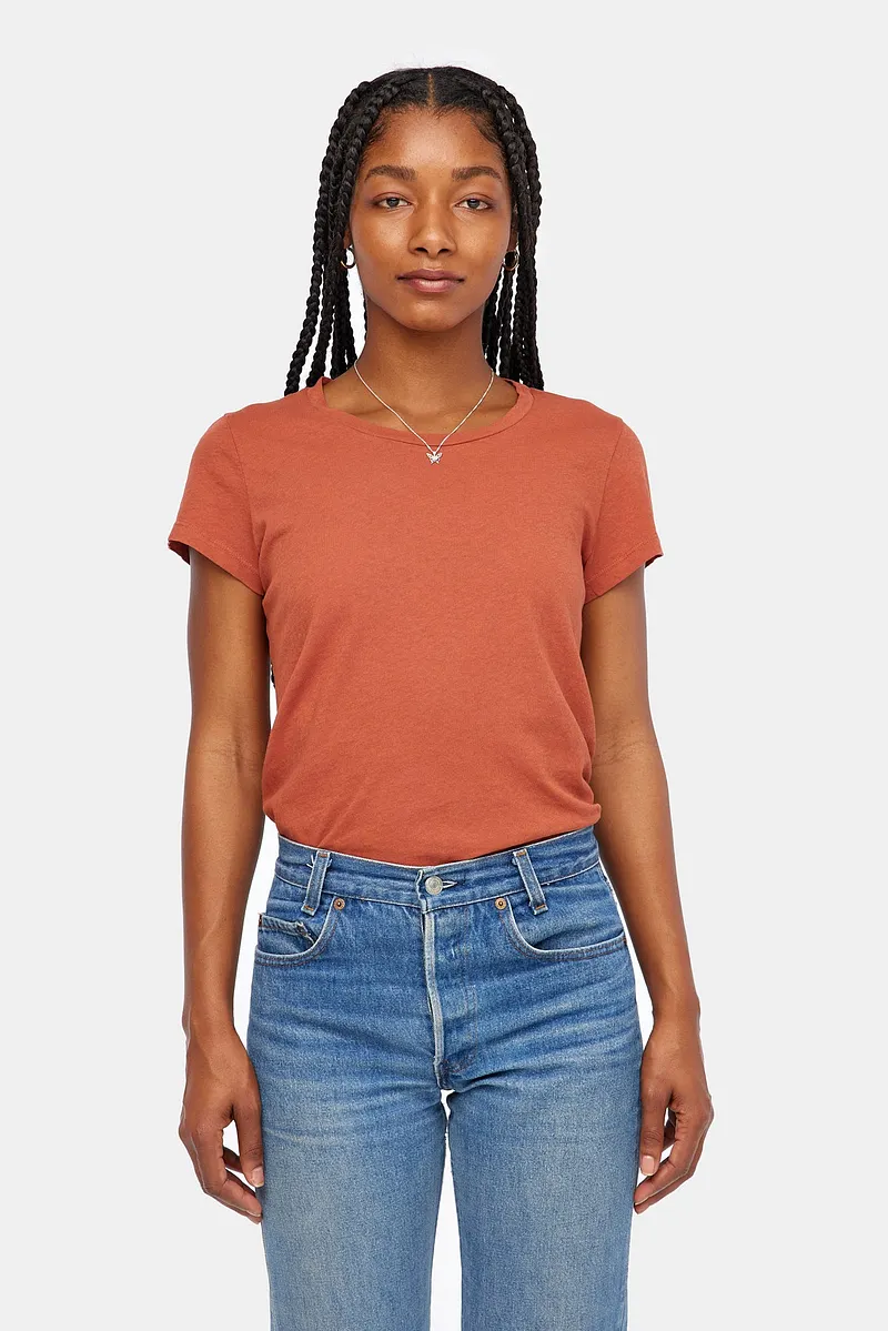 Frank Tee in White | Short Sleeve Cotton Uniform Tee