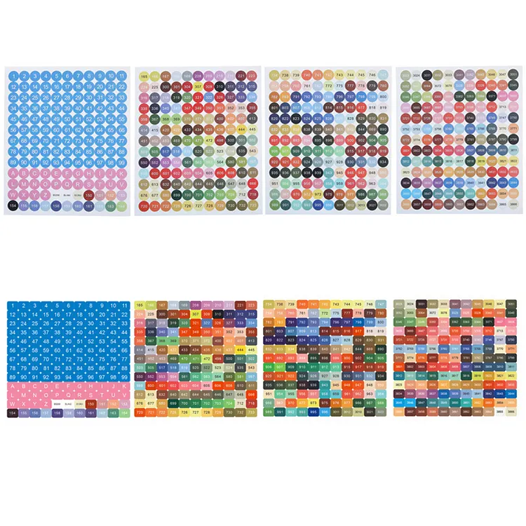 1 Set Color Number Stickers 26 Letters 1-100 Color Number Labels for Adults Kids gbfke