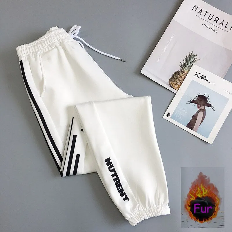 Spring Sport Cargo Pants Plus Size 2XL Letter Embroidery Pants Women High Waist Streetwear Cool Girl Harajuku Hip Hop Pants
