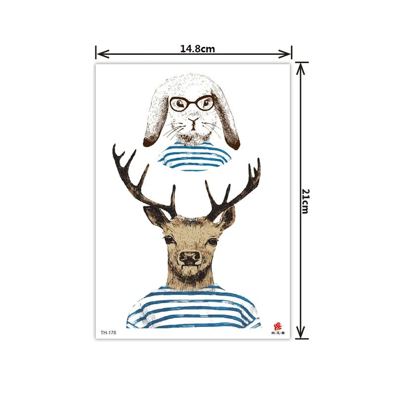 2021 New Plain Flower Arm Tattoo Sticker Flower Waterproof Tattoo Color Animal Tiger Tattoo Sticker