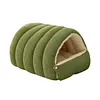 Warm Enclosed Cat Bed Cozy Plush Cats Tent Calming Pet Nest Cave for Cats Dogs