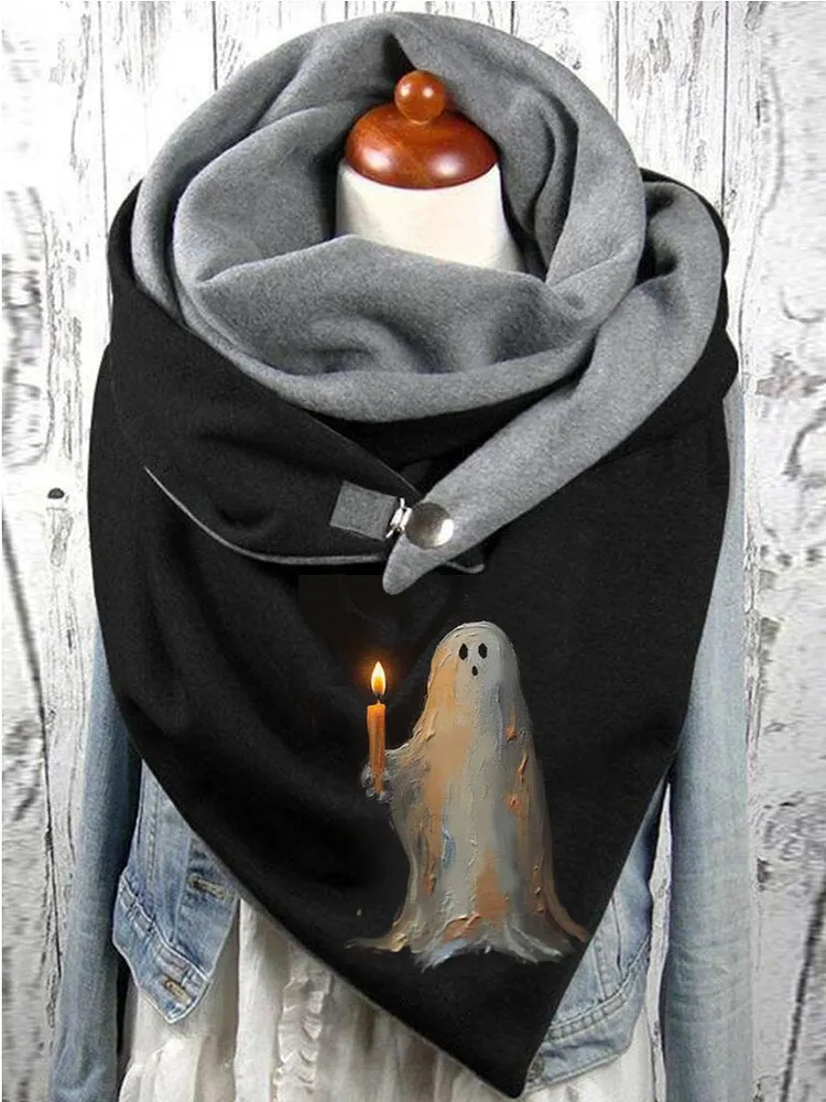 Women's Halloween Ghost Artistic Scarf