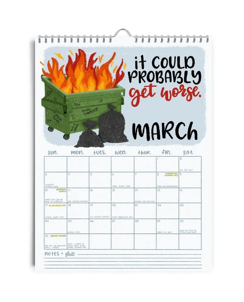 New Version-Hot Air Balloon-HERE WE FUCKING GO AGAIN 2025 CALENDAR