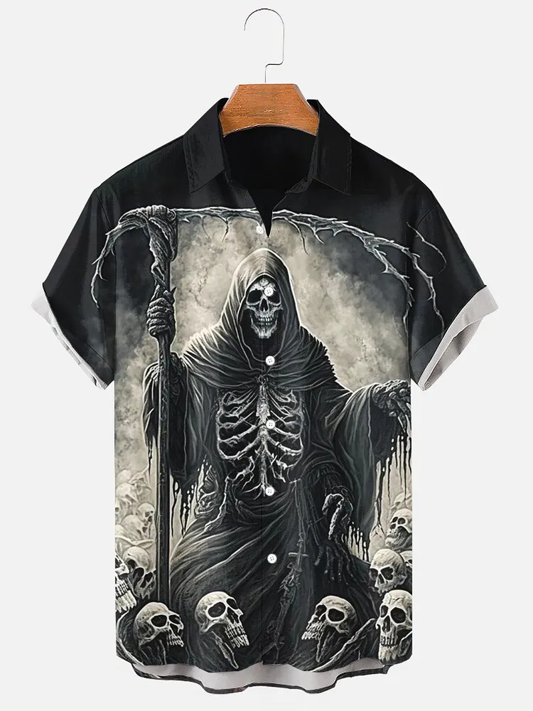 Men's Grim Reaper Halloween Shirt