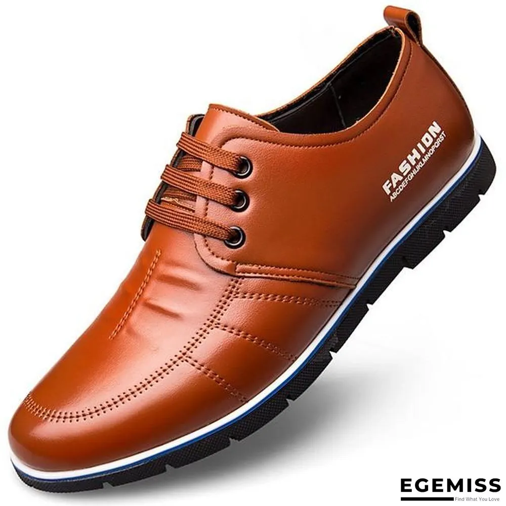 Men's Derby Shoes Fall / Winter Casual Daily Oxfords Microfiber Non-slipping Wear Proof Blue / Brown / Black Slogan | EGEMISS