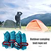 4x 4mm Tent Wind Rope Cord Camping Reflective Lanyard with Buckle (Blue)