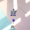 Butterfly Eye Crystal Hanging Light Catcher Pendant Garden Window Decor (B)