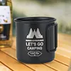 300ML Camping Mug Aluminum Alloy Tea Beer Coffee Mug Lightweight for Outdoor Use