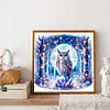 >SALE<5D DIY Full Round Drill Diamond Painting Owl Kit Home Decor Art Craft 40x40cm