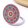 DIY Diamond Painting Mandala Pattern Portable Pocket Mirror Kit