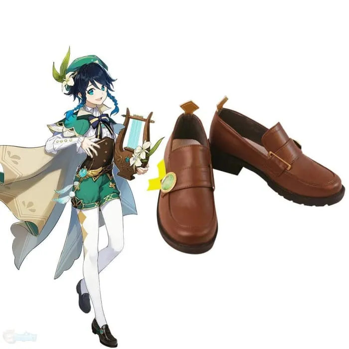 Genshin Toys Venti Brown Cosplay Shoes