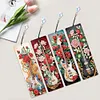 (US Local)4Pcs Special Shape Flower Bass 5D DIY Diamond Painting Bookmark for Book Lovers