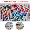 DMC 447 Colors Number Label Stickers for Diamond Painting Storage Box Bottle (Colorful)DIY Diamond Art Accessories