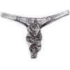 Men's Lingerie Gay Jockstrap Tanga Thong Men Shiny Ruched Pouch Panties G-string Thong