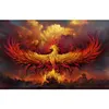 (Big Size)Paint by Numbers Acrylic Painting-Phoenix Fire-60*40cm