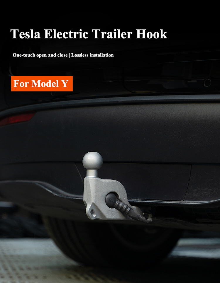 TESLASY Tesla Model Y Electric Trailer Tow Hook with button control
