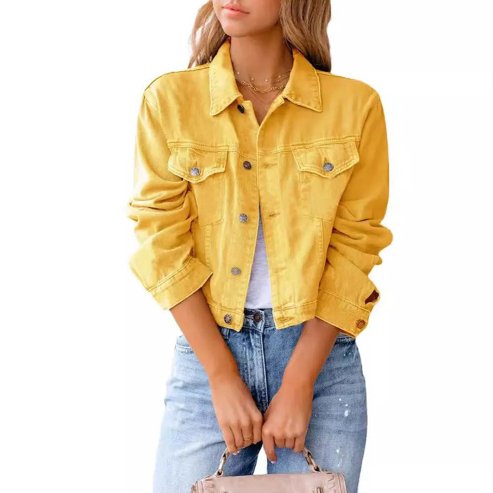 Churchf Churchf Women's Spring And Summer New Denim Jacket Long Sleeve Jacket