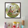 >SALE<Full Embroidery Cotton Thread14CT Counted Noblewoman and Dog Cross Stitch44x44cm