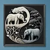 Tai Chi Elephant-Paint by Numbers Acrylic Painting 40*40CM