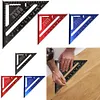 7 Inch Triangle Ruler Aluminum Alloy Metric Imperial Angle Ruler Carpenter Tools
